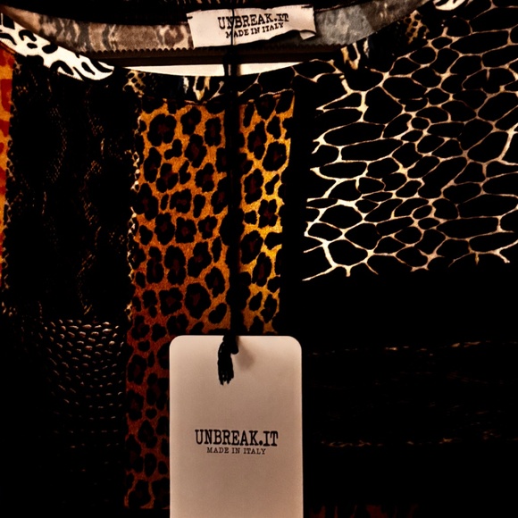 Unbreak. IT Made in Italy Janina Animal Print Maxi Dress Sz X-Large NWT - Picture 11 of 11